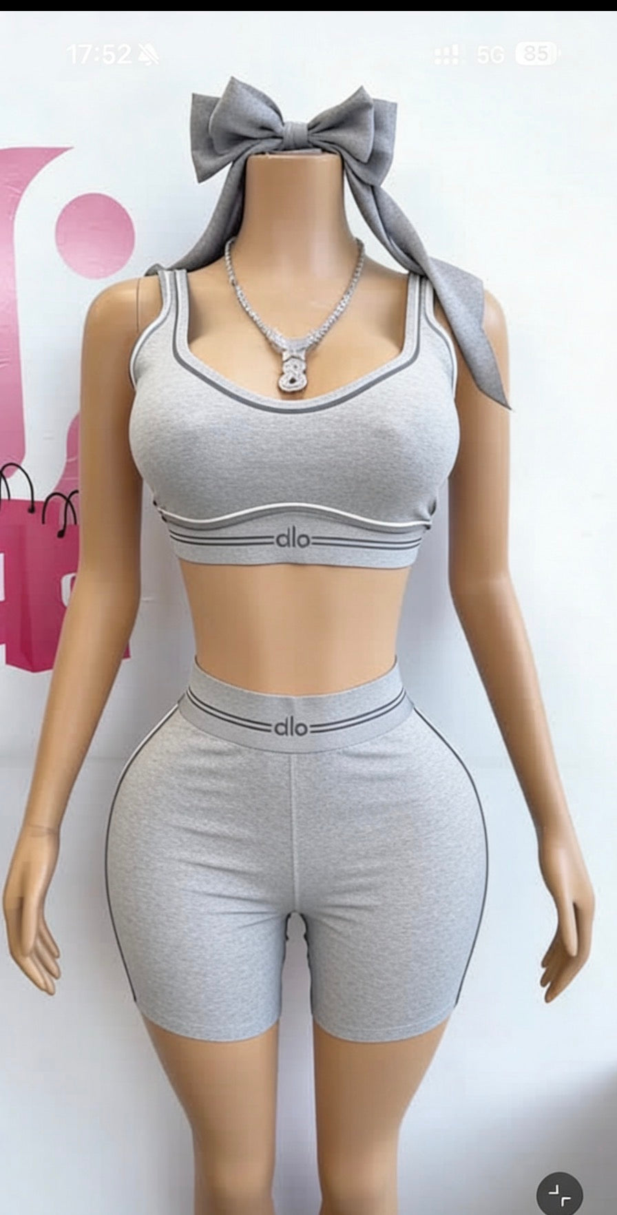 Heather Gray alo two piece