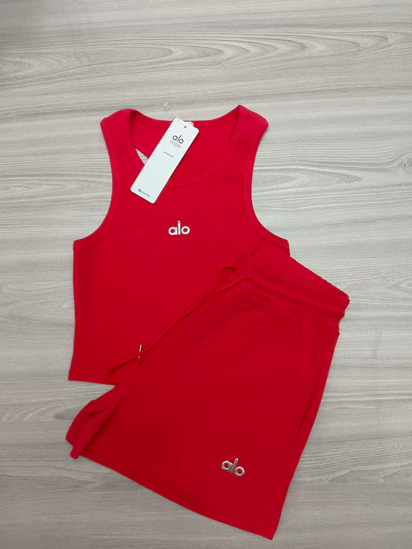 Red Alo short set