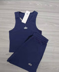 Navy blue Alo short set