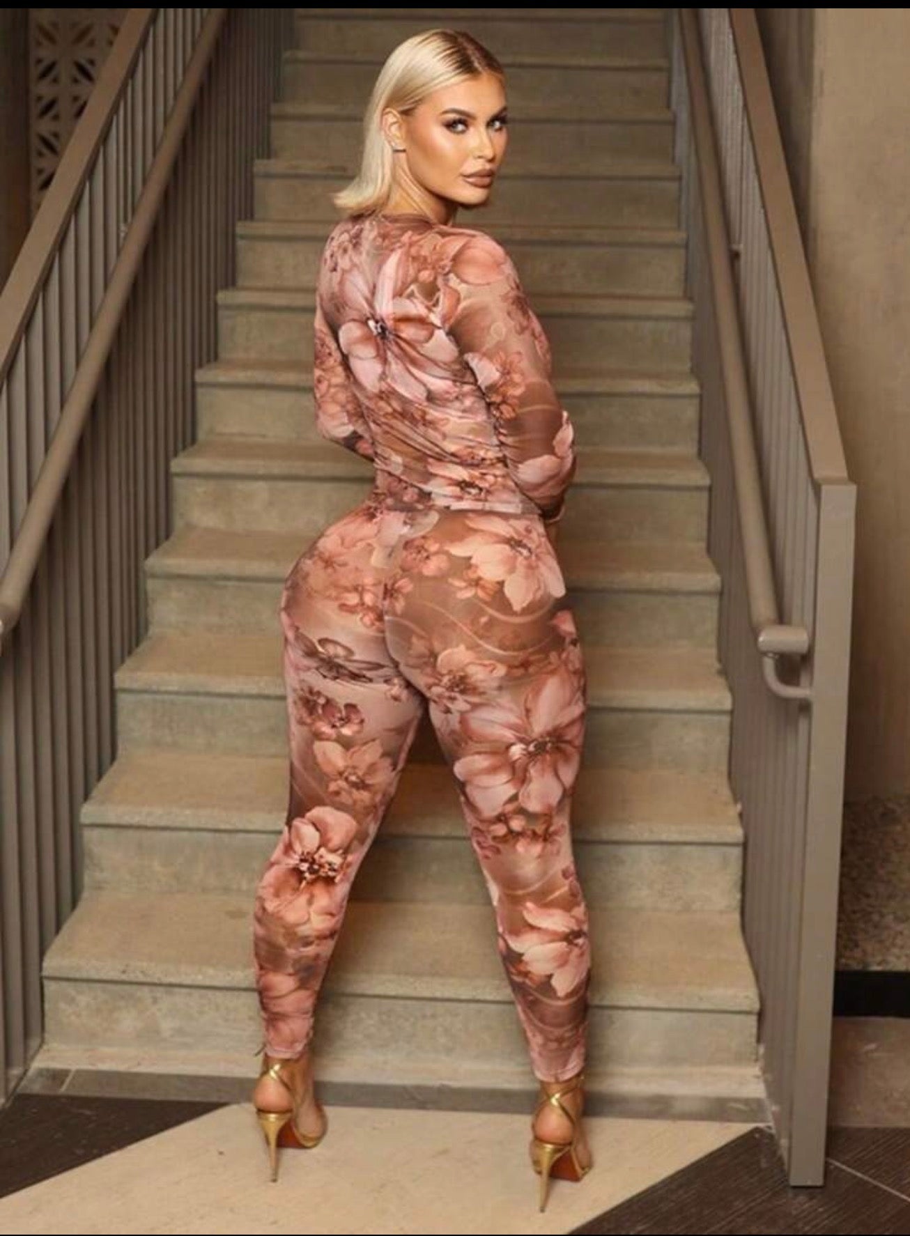 Sexy two piece flower set