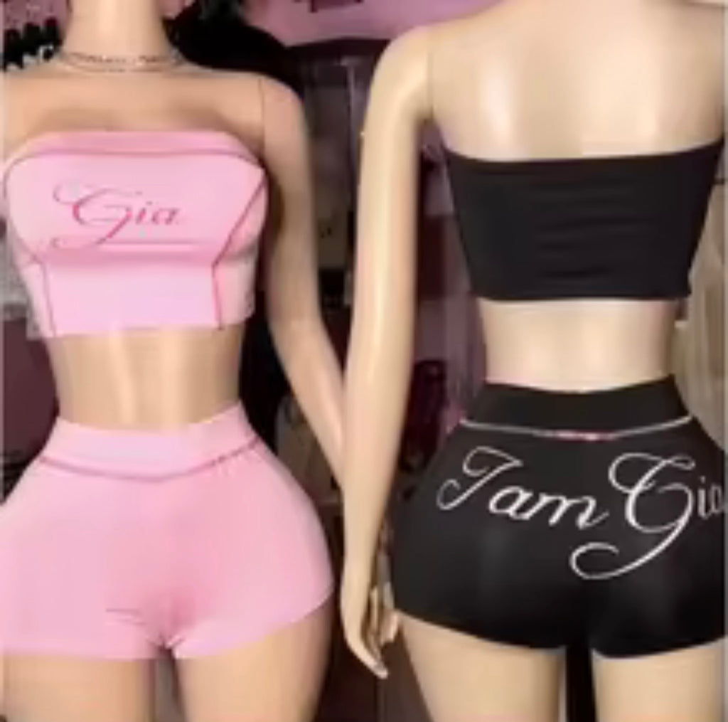 Gia sexy crop top set