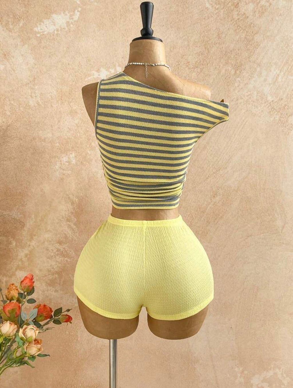 Yellow two piece short set