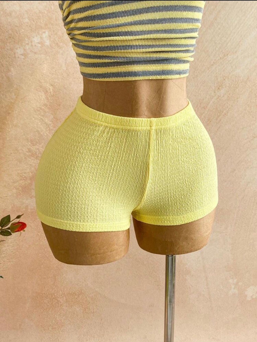Yellow two piece short set