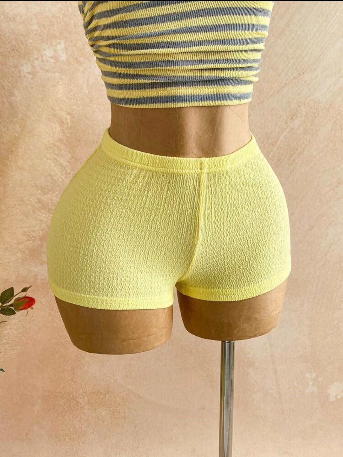 Yellow two piece short set