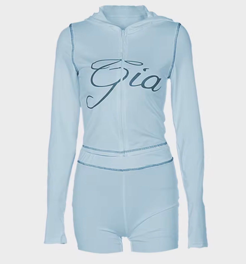 Gia short set baby blue